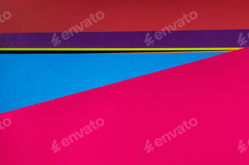 Preview: Multicolored Geometric Background With Bright Pink Copy Space