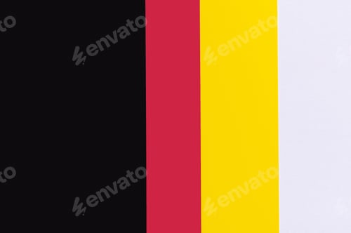 Preview: Abstract Geometric Background With Black, Crimson and Yellow Stripes