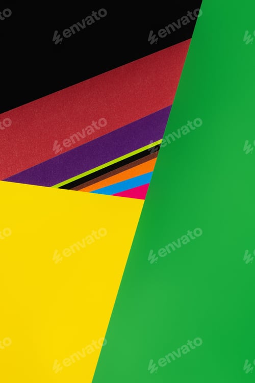 Preview: Abstract Geometric Background With Multicolored Paper Sheets