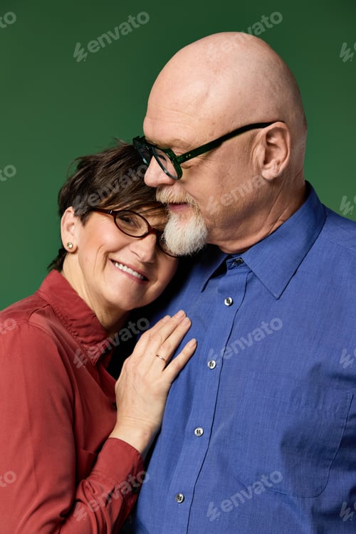 Preview: Embracing warmth and joy, a cherished moment between a loving senior couple together