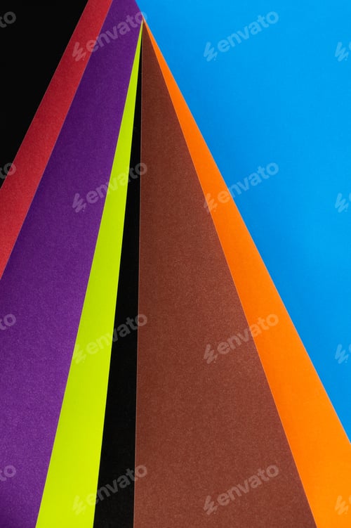 Preview: Bright and Multicolored Polygonal Striped Background