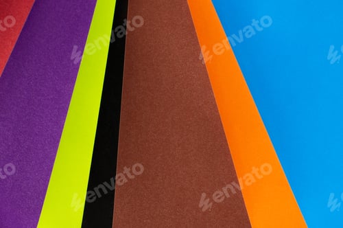 Preview: Abstract Geometric Background With Multicolored Paper Stripes