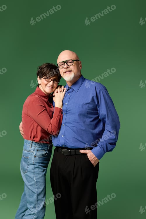 Preview: Senior couple sharing a tender moment of love and joy in a cozy indoor setting