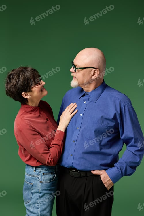Preview: Heartwarming connection between a loving senior couple in vibrant colors