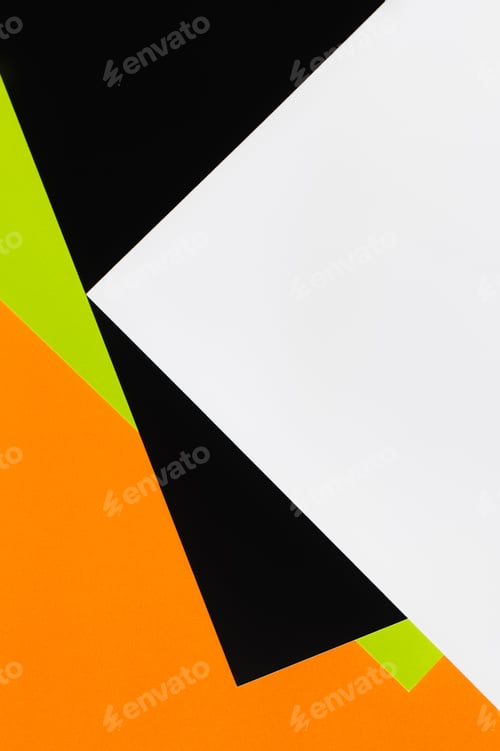 Preview: Geometric Background With Contrast Multicolored Polygons and Copy Space