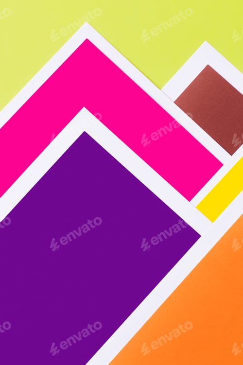 Preview: Abstract Background With Bright Multicolored Paper Corners