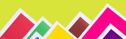 Preview: Abstract Geometric Background With Colorful Paper Mountains, Banner
