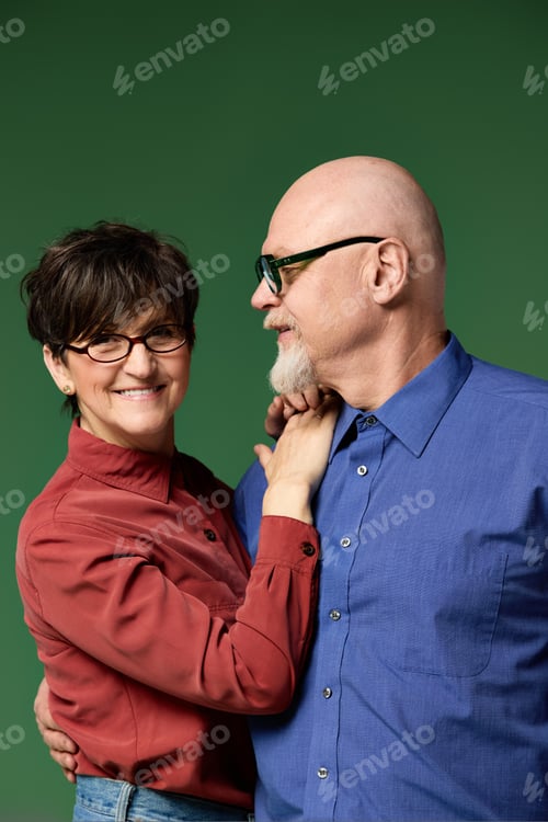 Preview: Loving senior couple shares a warm embrace in a joyful moment together
