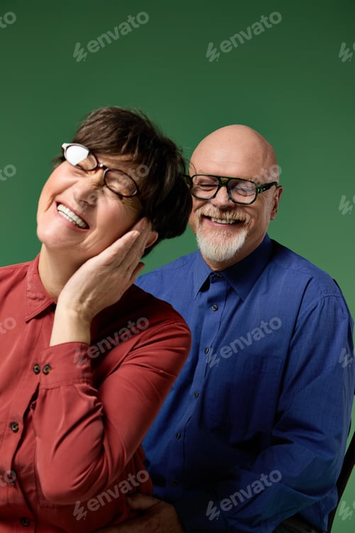 Preview: Cherishing moments together as a loving senior couple in a playful embrace