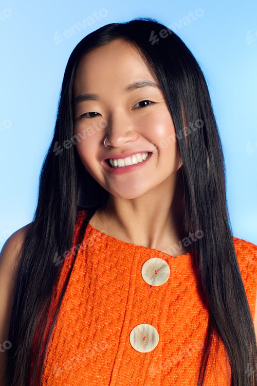 Preview: Showcasing elegance and style in summer fashion with a vibrant smile and charm