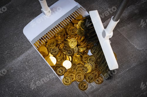 Preview: The piles of gold bars and coins were swept into the trash.