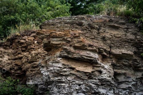 Preview: outcrop of sedimentary rocks of limestone and sandstone, Bakota Bay