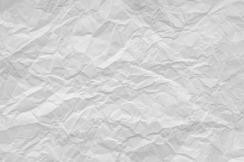 Preview: Texture of white crumpled paper as background, top view image of crushed, creased and wrinkled sheet