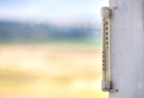 Preview: Alcohol glass thermometer Celsius outside