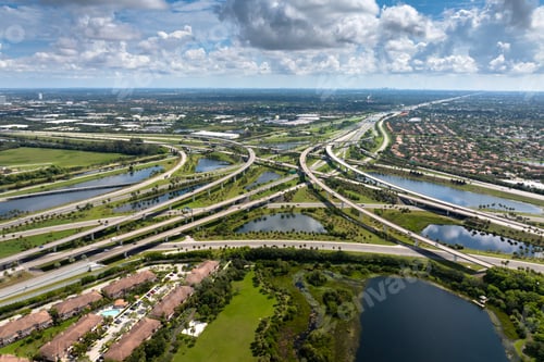 Preview: Complex highway overpass elevated direction lanes