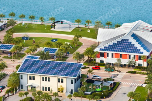 Preview: Florida office buildings with solar roofs.
