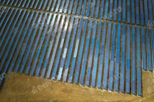 Preview: Aerial view of big sustainable electric power plant