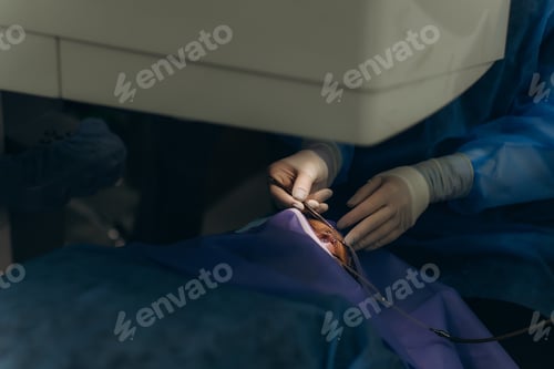 Preview: Ophthalmologist performing eye surgery on patient for vision improvement