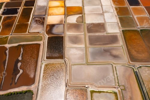 Preview: Aerial View of Salt Ponds in Coastal Area