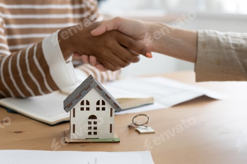 Preview: Handshake Between Two People, Conclusion of Contract for Sale of Real Estate.