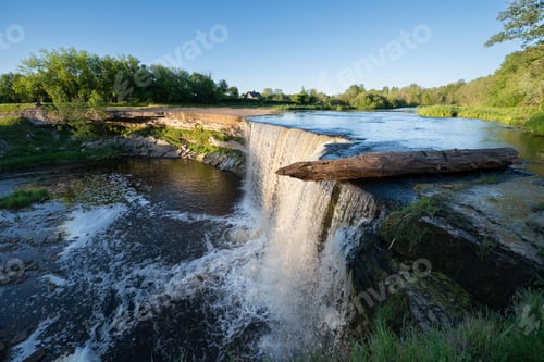 Preview: Scenic waterfall in the sunset light. Jagala Waterfall.