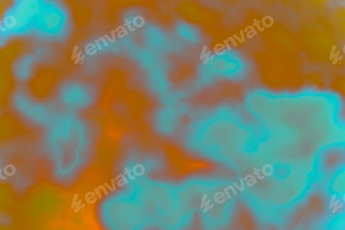 Preview: Warm Orange and Cyan Abstract Blurred Texture