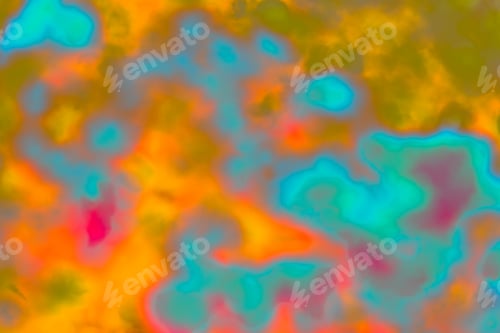 Preview: Bright Abstract Blurred Background with Orange Teal and Pink Fluid Color Waves"