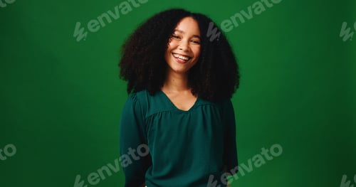 Preview: Portrait, smile and style with fashion designer woman on studio space for launch of clothing brand