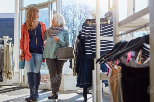 Preview: Women, thinking and fashion for shopping with family, designer apparel and boutique store