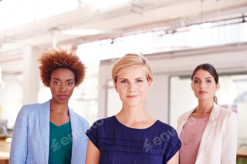 Preview: Team, office and portrait of business women for collaboration, about us and company pride