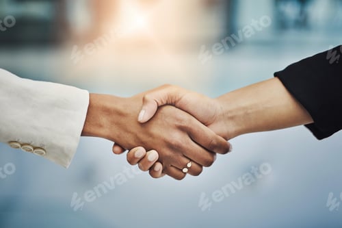 Preview: Handshake, corporate and business people in office for meeting, financial agreement or partnership