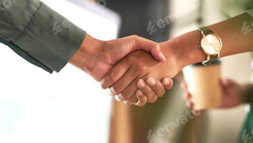 Preview: Shaking hands, deal and business people in office with partnership or negotiation on investment