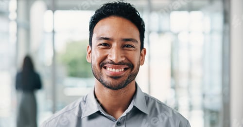 Preview: Happy, portrait and business man in office with pride for finance advisor, career growth and job