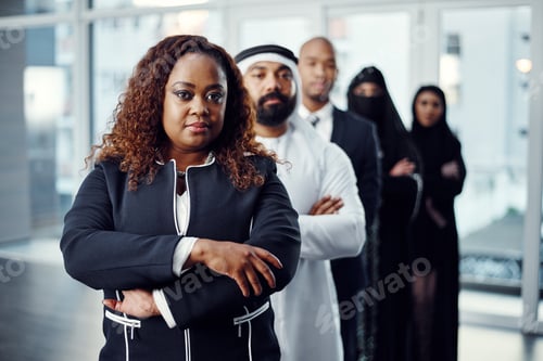 Preview: Arms crossed, diversity and portrait of business woman in office for leadership