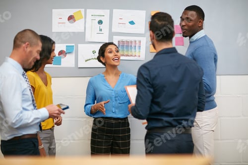 Preview: Business people, meeting and presentation with analytics for company review or team performance