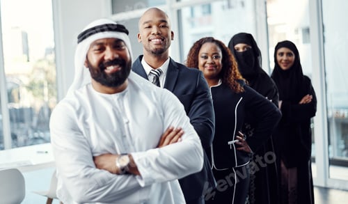 Preview: Smile, diversity and portrait of business people in office for team building, mission and about us
