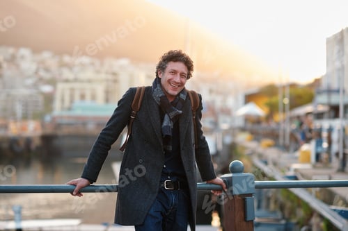 Preview: Smile, professional and portrait of businessman in city with confidence for finance career