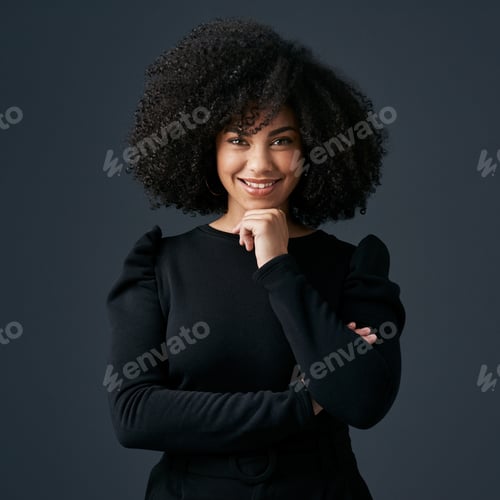 Preview: Lawyer, woman and smile with arms crossed in studio for legal aid, ethics compliance and justice