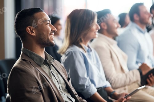 Preview: Smile, conference and man in office, financial planning and feedback for economy info