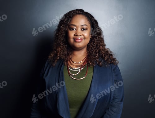 Preview: Happy, portrait and professional with business black woman as investor, pride and about us