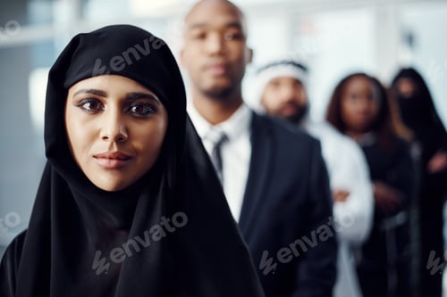 Preview: Leadership, diversity and portrait of business woman in office for team