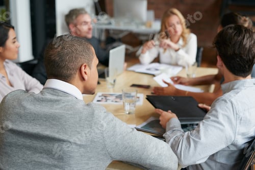 Preview: Meeting, team and listening in office with business people, marketing budget and problem solving