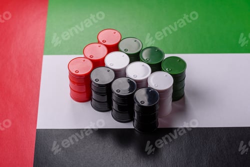 Preview: Metal barrels containing oil, gas, or chemicals, with a prohibition sign. Oil barrels