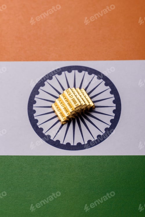 Preview: Gold bars or ingots as a tool for balance, financial investment, and savings. Gold bars