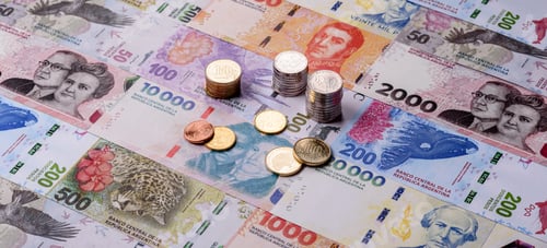 Preview: Argentina paper money, peso in various denominations. Argentine money