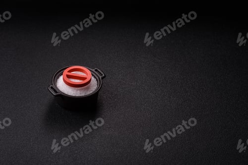Preview: The salt ban sign as a concept to stop the problem of heart attack and pressure. The salt ban sign