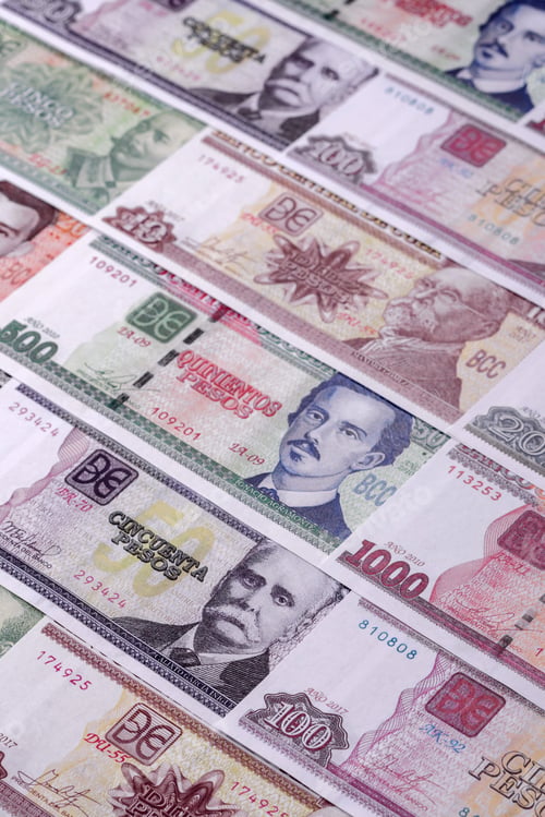 Preview: Cuba paper money, peso in various denominations. Cuba money