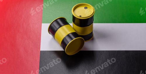 Preview: Metal barrels containing oil, gas, or chemicals, with a prohibition sign. Oil barrels