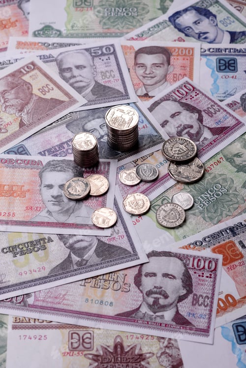 Preview: Cuba paper money, peso in various denominations. Cuba money