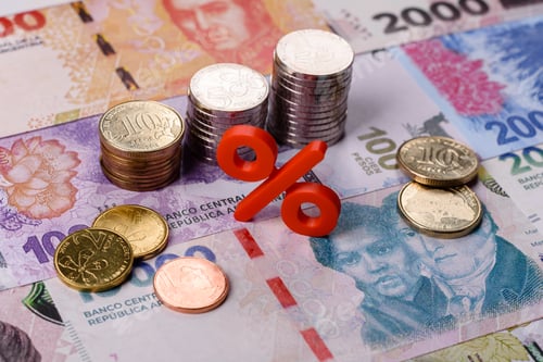 Preview: Argentina paper money, peso in various denominations. Argentine money